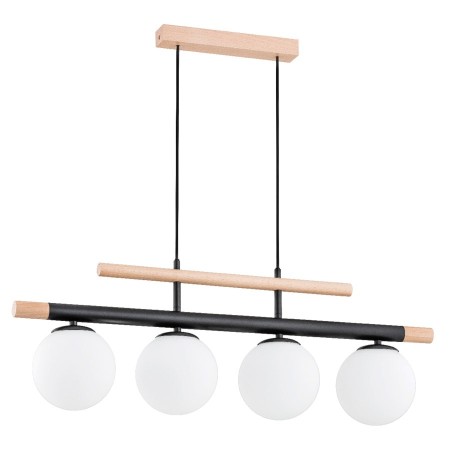 LAMPA WISZĄCA ALFA TRENDY DREWNIANA 4xE14