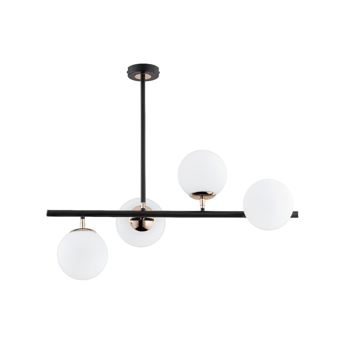 LAMPA SUFITOWA ALFA LURO CZARNA 4xE14