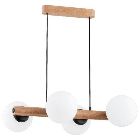 LAMPA WISZĄCA ALFA ARAGON DREWNIANA 4xE14