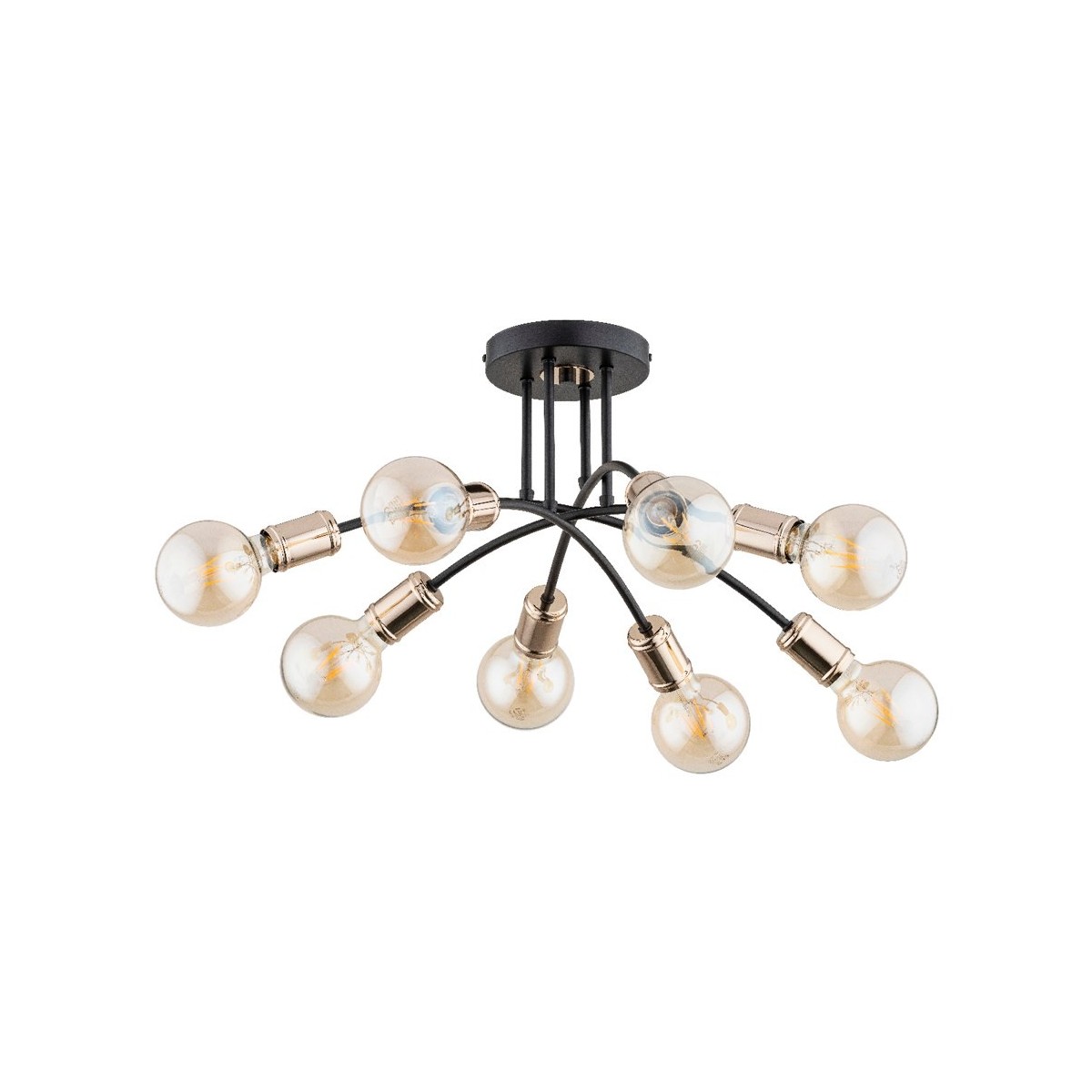 LAMPA SUFITOWA ALFA LANTI CZARNA 8xE27