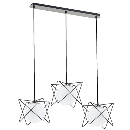LAMPA WISZĄCA ALFA SAGITO TRACK CZARNO-BIAŁA 3xE14