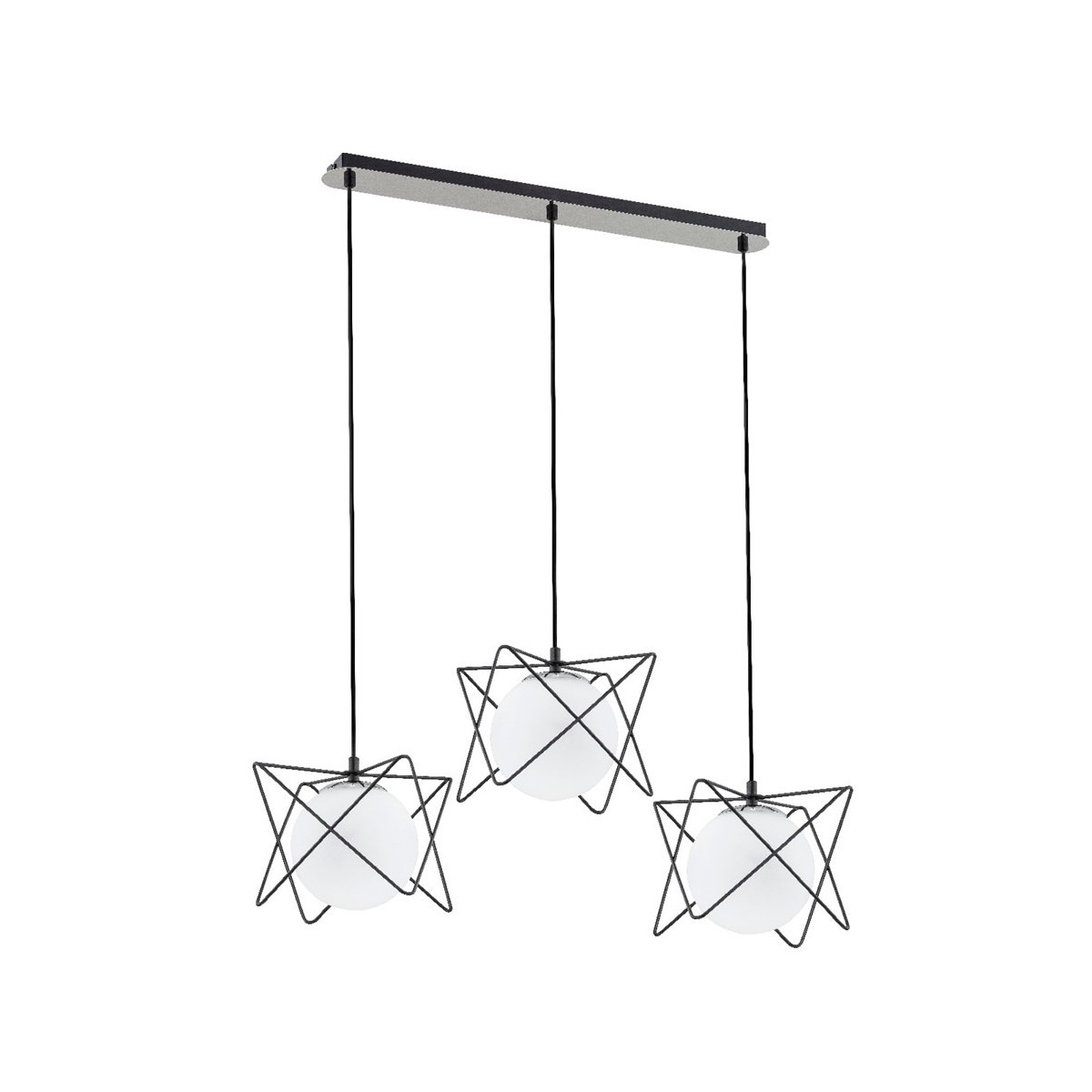 LAMPA WISZĄCA ALFA SAGITO TRACK CZARNO-BIAŁA 3xE14