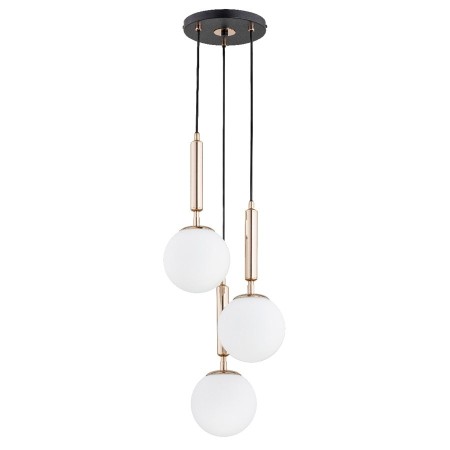 LAMPA WISZĄCA ALFA VOLDA PICOLO CZARNO-ZŁOTA 3xE14