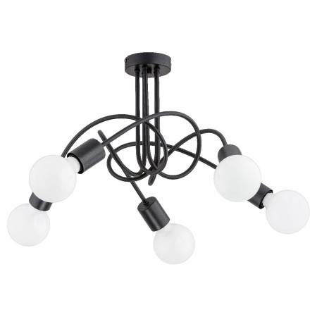 LAMPA SUFITOWA ALFA LUPO CZARNA 5xE27
