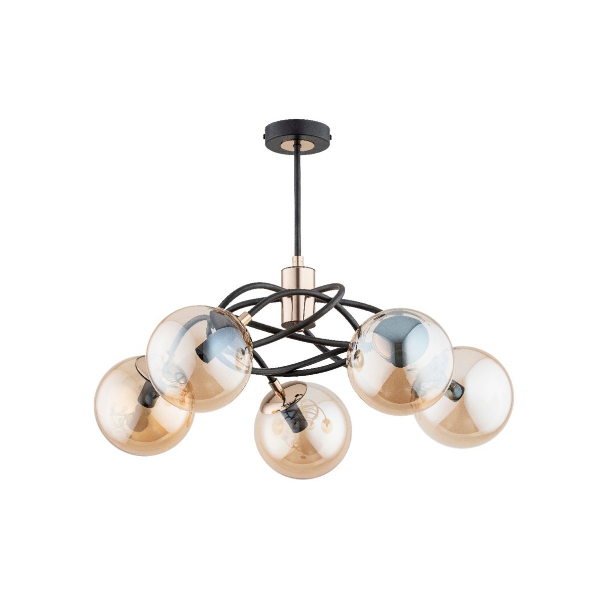 LAMPA SUFITOWA ALFA DOXA GOLD 5xE14