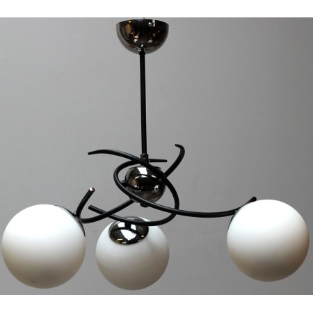 LAMPA SUFITOWA ALFA VIRAL CZARNO-BIAŁA 3xE14