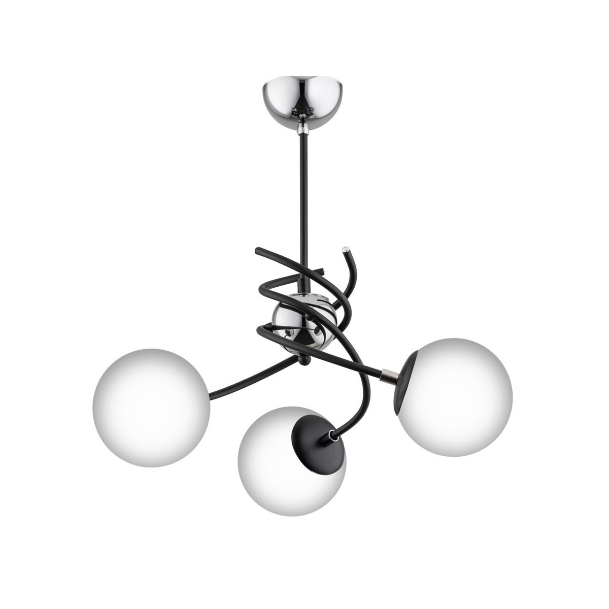 LAMPA SUFITOWA ALFA SALSA CZARNO-BIAŁA 3xE14