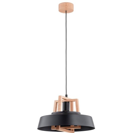 LAMPA WISZĄCA ALFA BATUT DREWNIANA 1xE27