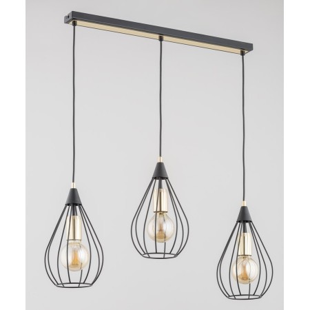 LAMPA WISZĄCA ALFA MANAGOS CZARNA 3xE27