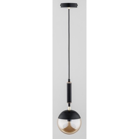 LAMPA WISZĄCA ALFA MARAKAS CZARNO-ZŁOTA 1xE14