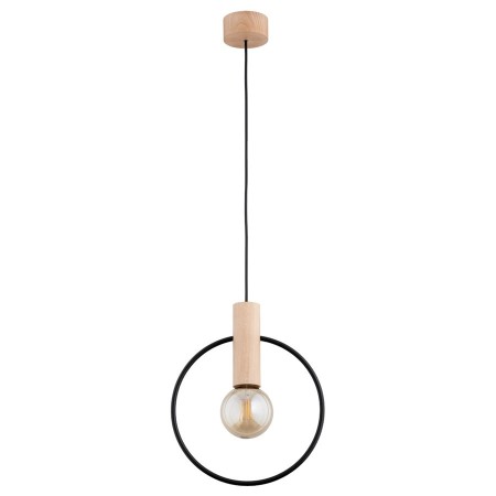 LAMPA WISZĄCA ALFA LABO DREWNIANA 1xE27