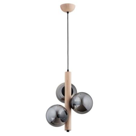 LAMPA WISZĄCA ALFA KANET DREWNIANA 3xE14