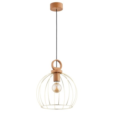 LAMPA WISZĄCA ALFA AVATAR DREWNIANA 1xE27