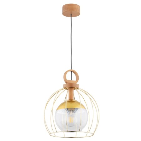 LAMPA WISZĄCA ALFA AVATAR DREWNIANA 1xE27