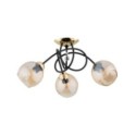 LAMPA SUFITOWA ALFA MODENA CZARNO-ZŁOTA 3xE27