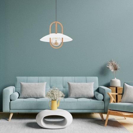 LAMPA WISZĄCA ALFA MARGO DUŻA DREWNIANA 1xE27