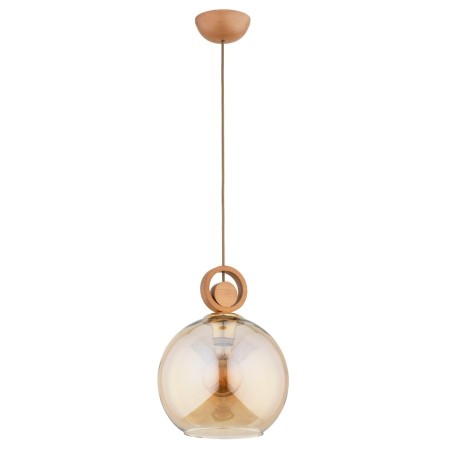 LAMPA WISZĄCA ALFA SARA DUŻA DREWNIANA 1xE27