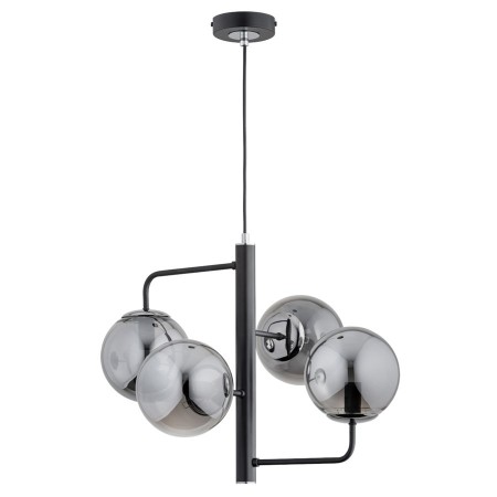 LAMPA WISZĄCA ALFA LAMUR CZARNA 4xE14