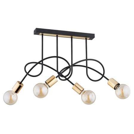 LAMPA SUFITOWA ALFA TANGO CZARNA 4xE27