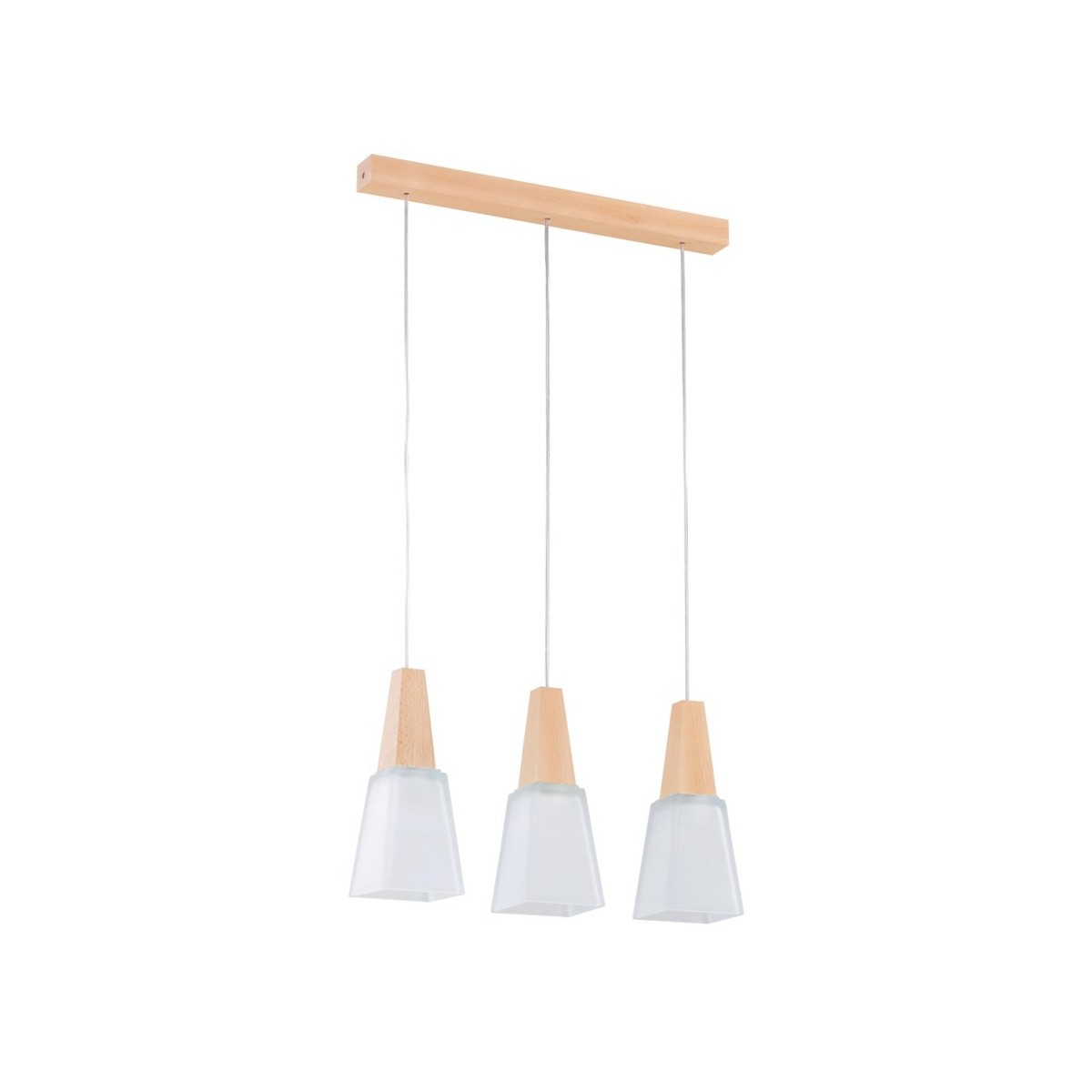 LAMPA WISZĄCA ALFA MORINA DREWNIANA 3xE27