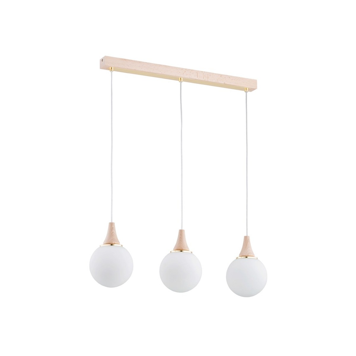 LAMPA WISZĄCA ALFA TRENTO DREWNIANA 3xE14