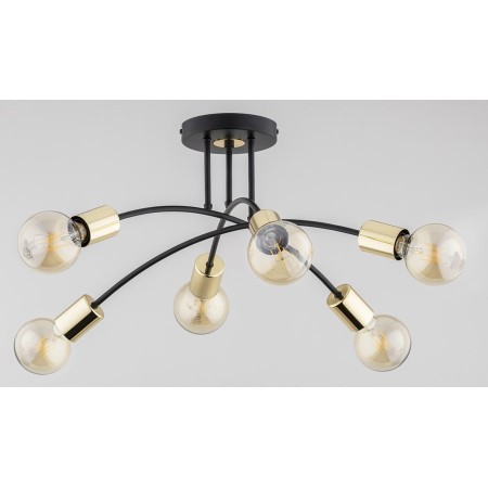 LAMPA SUFITOWA ALFA TILAN CZARNA 6xE27