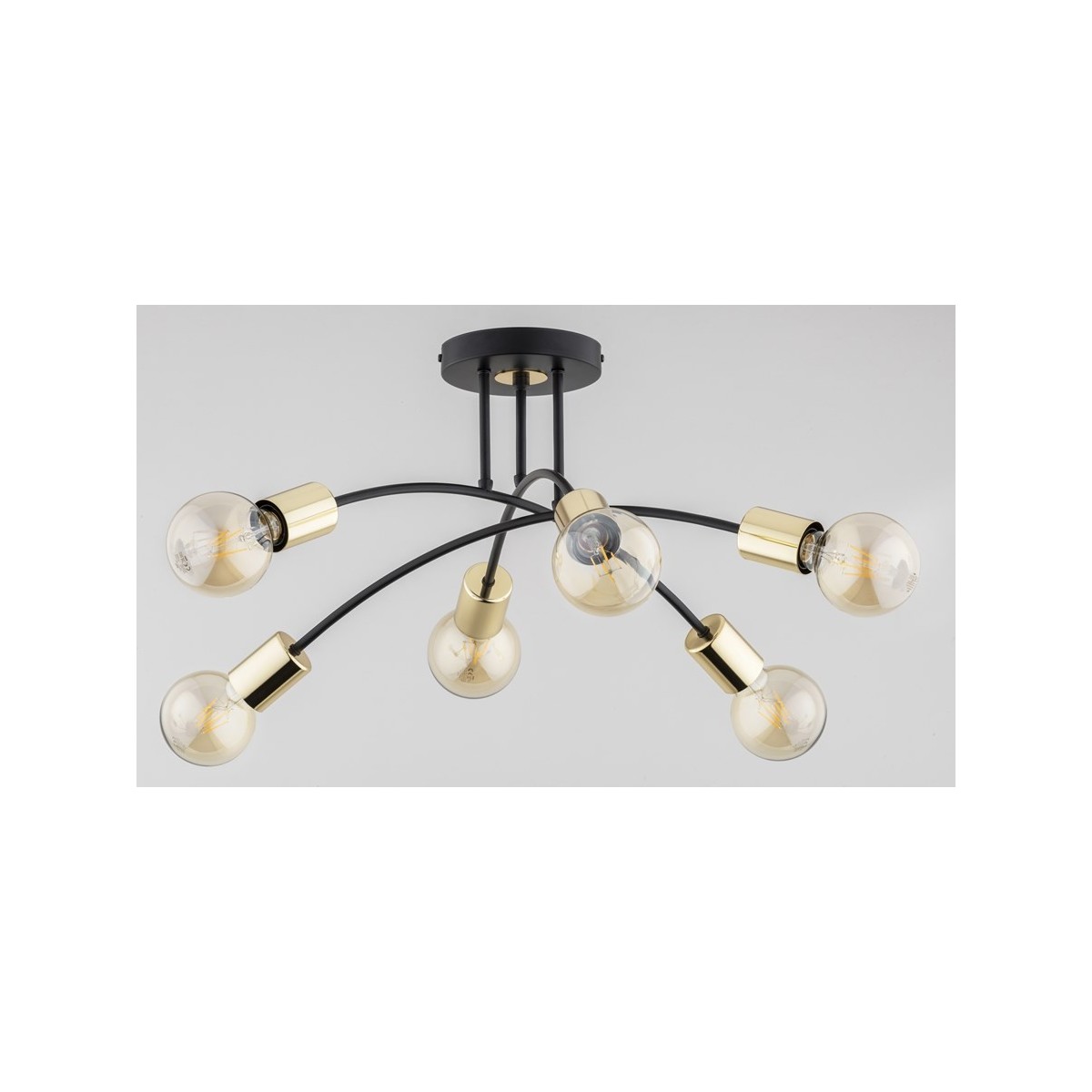 LAMPA SUFITOWA ALFA TILAN CZARNA 6xE27