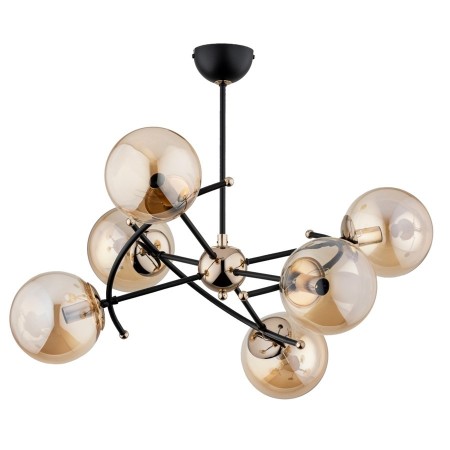 LAMPA SUFITOWA ALFA KOSMITO MIX CZARNO-ZŁOTA 6xE14