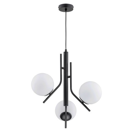 LAMPA WISZĄCA ALFA ESTEL CZARNO-BIAŁA 3xE14
