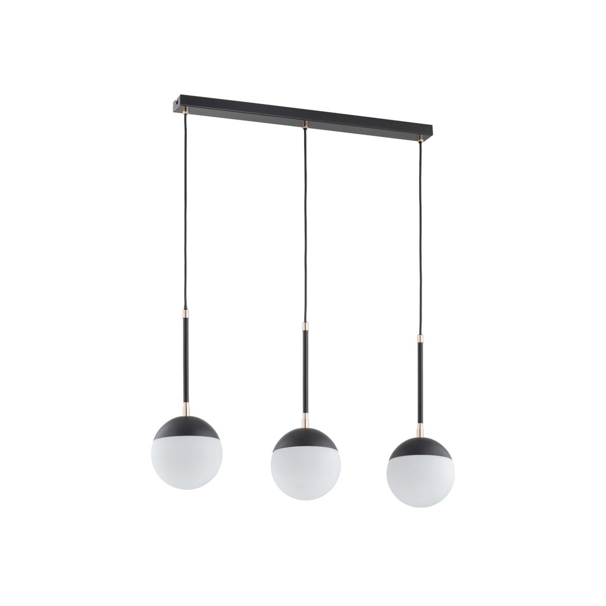 LAMPA WISZĄCA ALFA VOLDA REX CZARNO-BIAŁA 3xE14