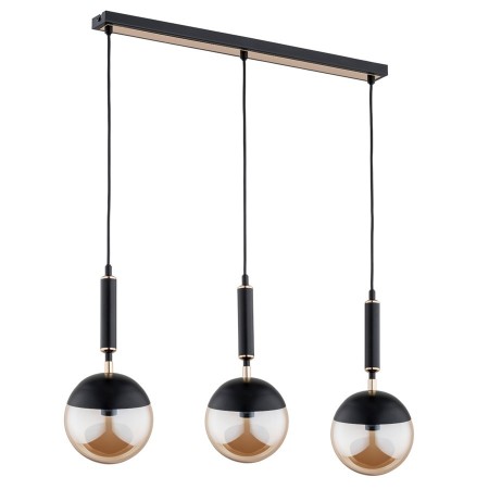 LAMPA WISZĄCA ALFA MARAKAS CZARNO-ZŁOTA 3xE14