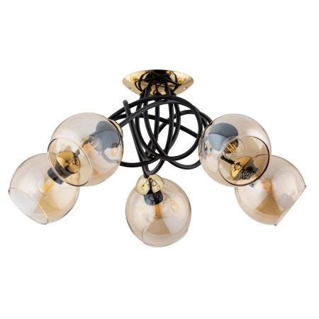 LAMPA SUFITOWA ALFA MODENA CZARNA 5xE27