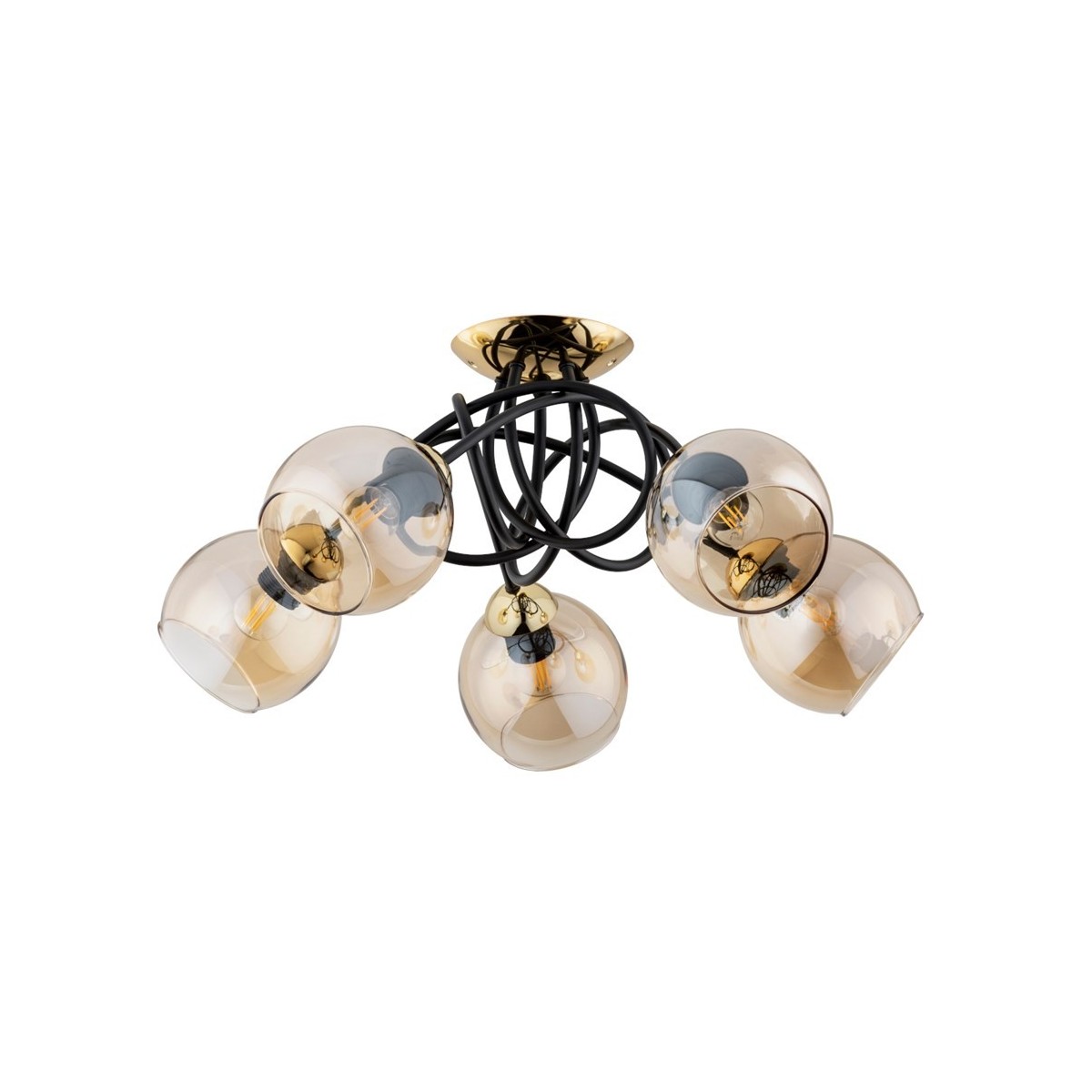 LAMPA SUFITOWA ALFA MODENA CZARNA 5xE27