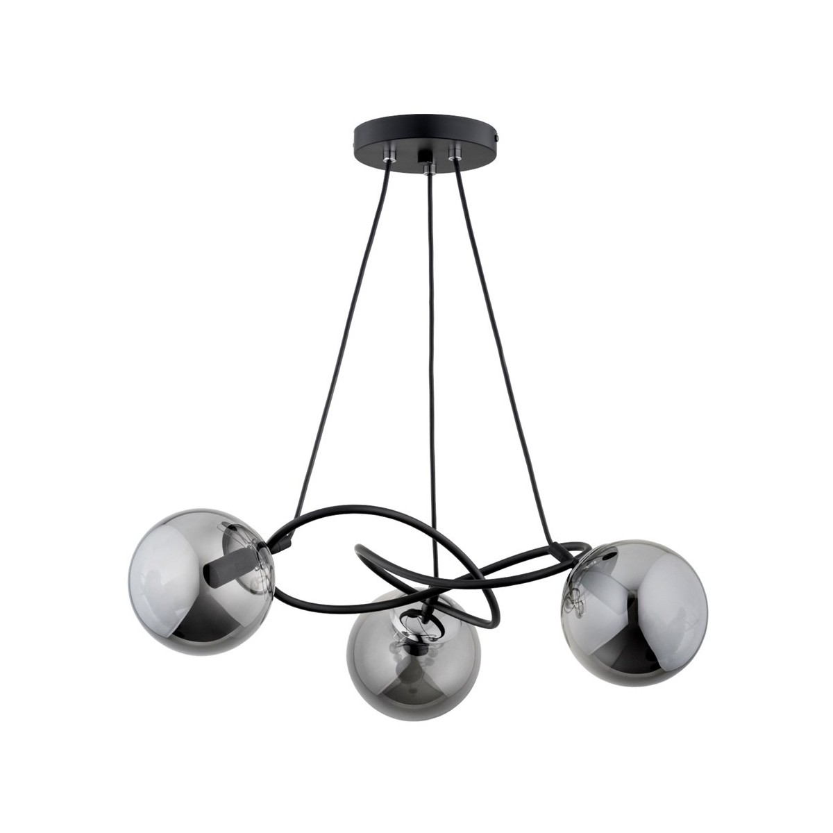 LAMPA SUFITOWA ALFA VELTA CZARNA 3xE14