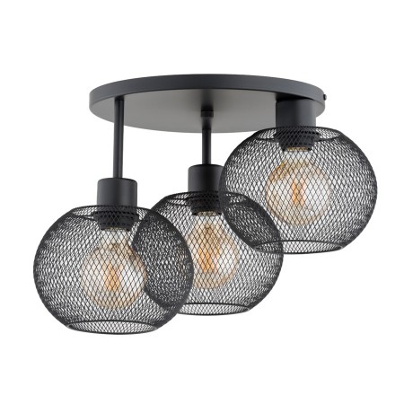 LAMPA SUFITOWA ALFA KERSO CZARNA 3xE27