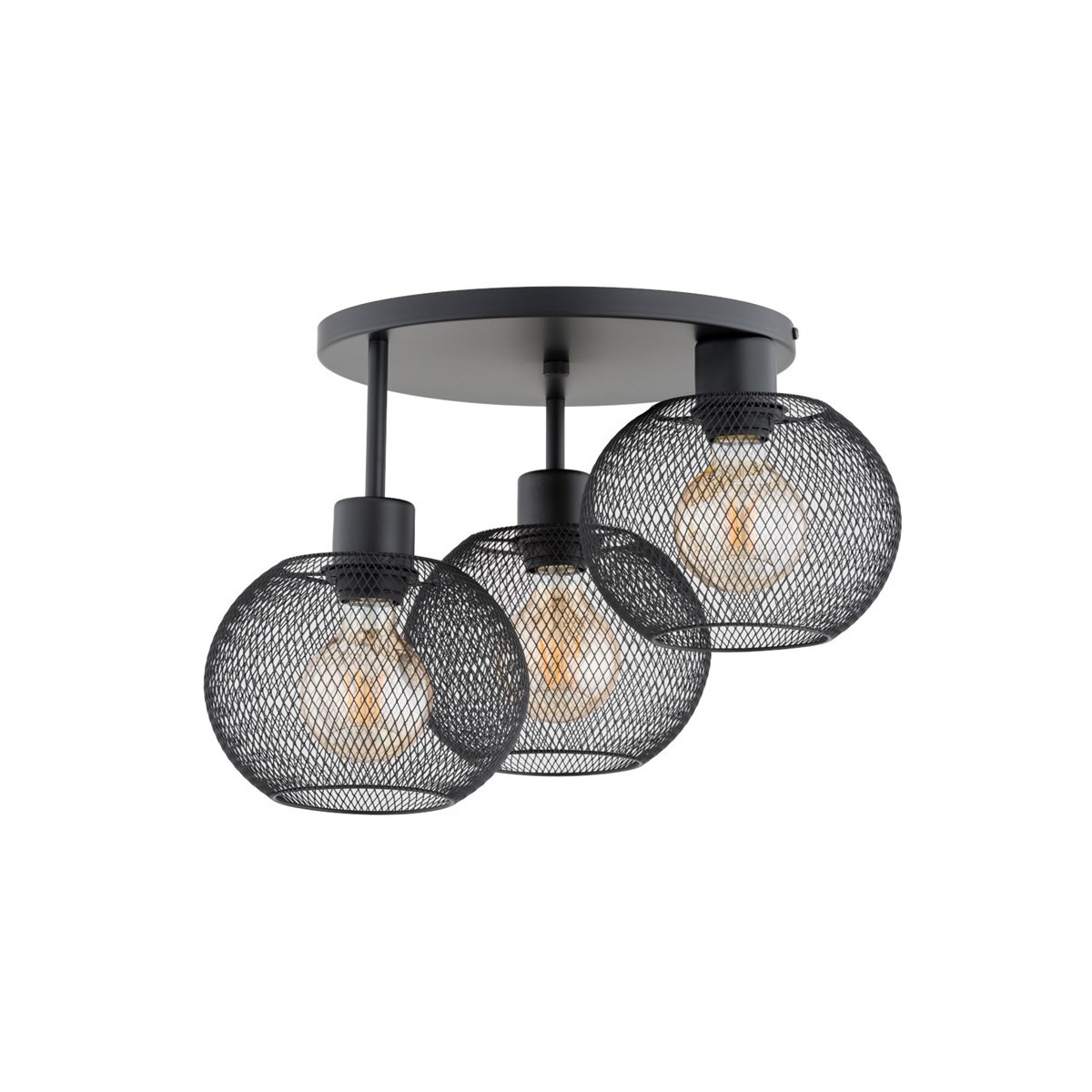 LAMPA SUFITOWA ALFA KERSO CZARNA 3xE27