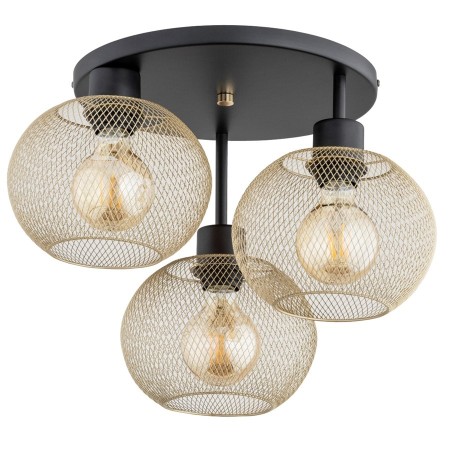 LAMPA SUFITOWA ALFA KERSO MIX CZARNY I CHROM 3xE27