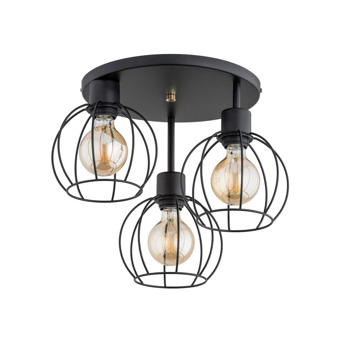 LAMPA SUFITOWA ALFA ORSO CZARNA 3xE27