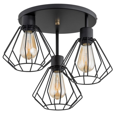 LAMPA SUFITOWA ALFA TUET MIX CZARNY 3xE27