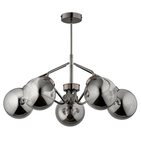 LAMPA SUFITOWA ALFA BARSUM CZARNY CHROM 5xE14