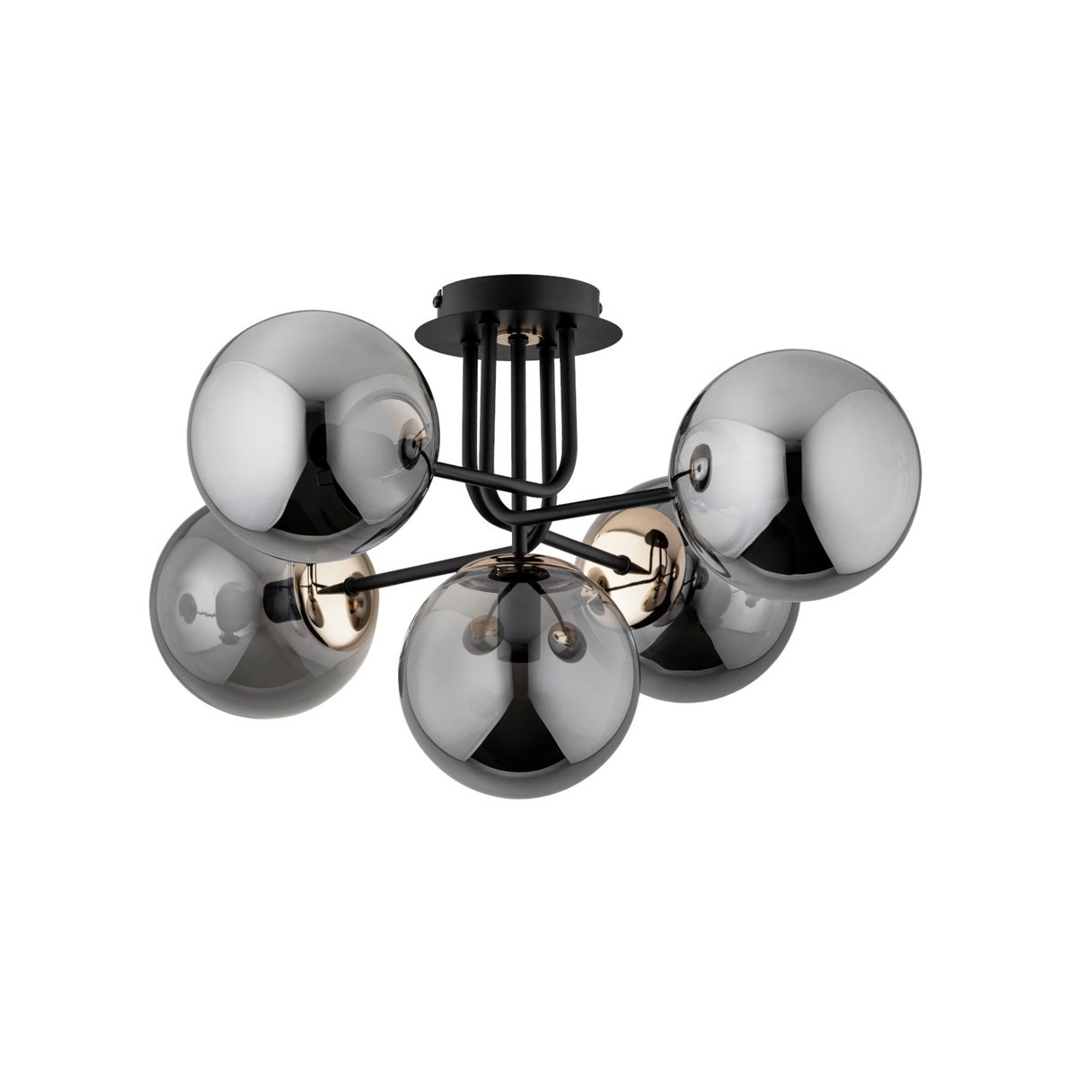 LAMPA SUFITOWA ALFA BOSS CZARNA 5xE14