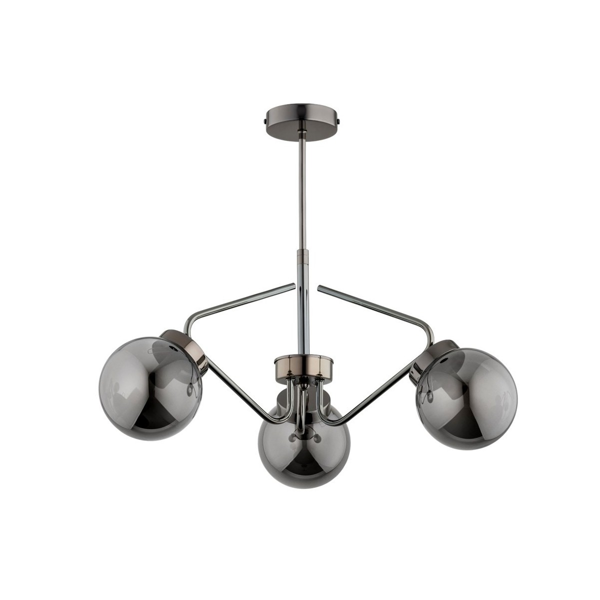 LAMPA SUFITOWA ALFA BARSUM CZARNY CHROM 3xE14