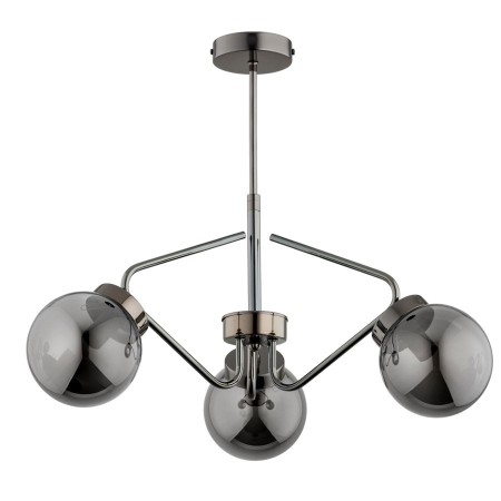 LAMPA SUFITOWA ALFA BARSUM CZARNY CHROM 3xE14