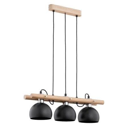 LAMPA WISZĄCA ALFA EMORIS DREWNIANA 3xE27