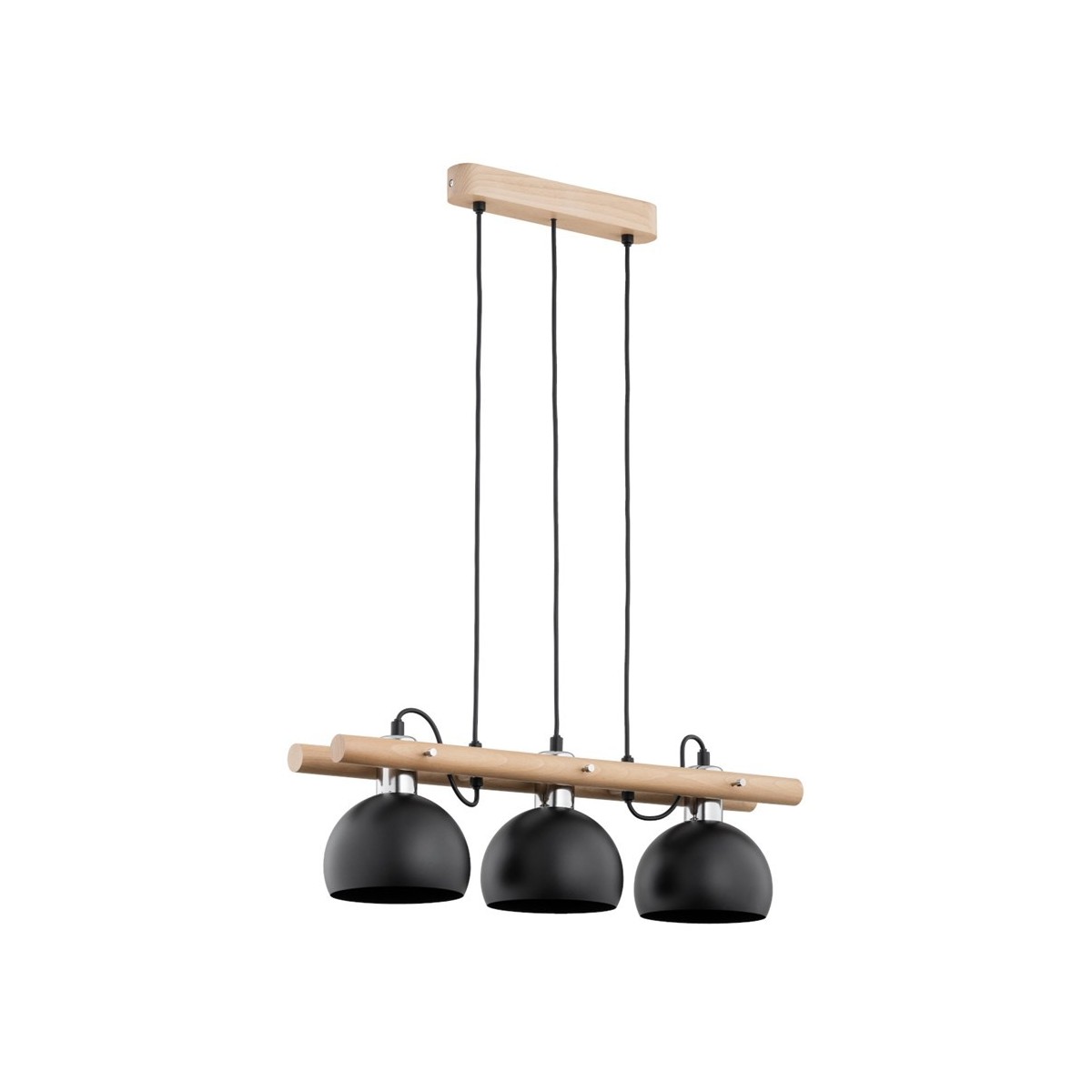 LAMPA WISZĄCA ALFA EMORIS DREWNIANA 3xE27