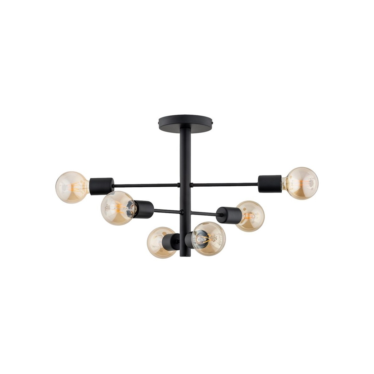 LAMPA SUFITOWA ALFA BRISK CZARNA 6xE27