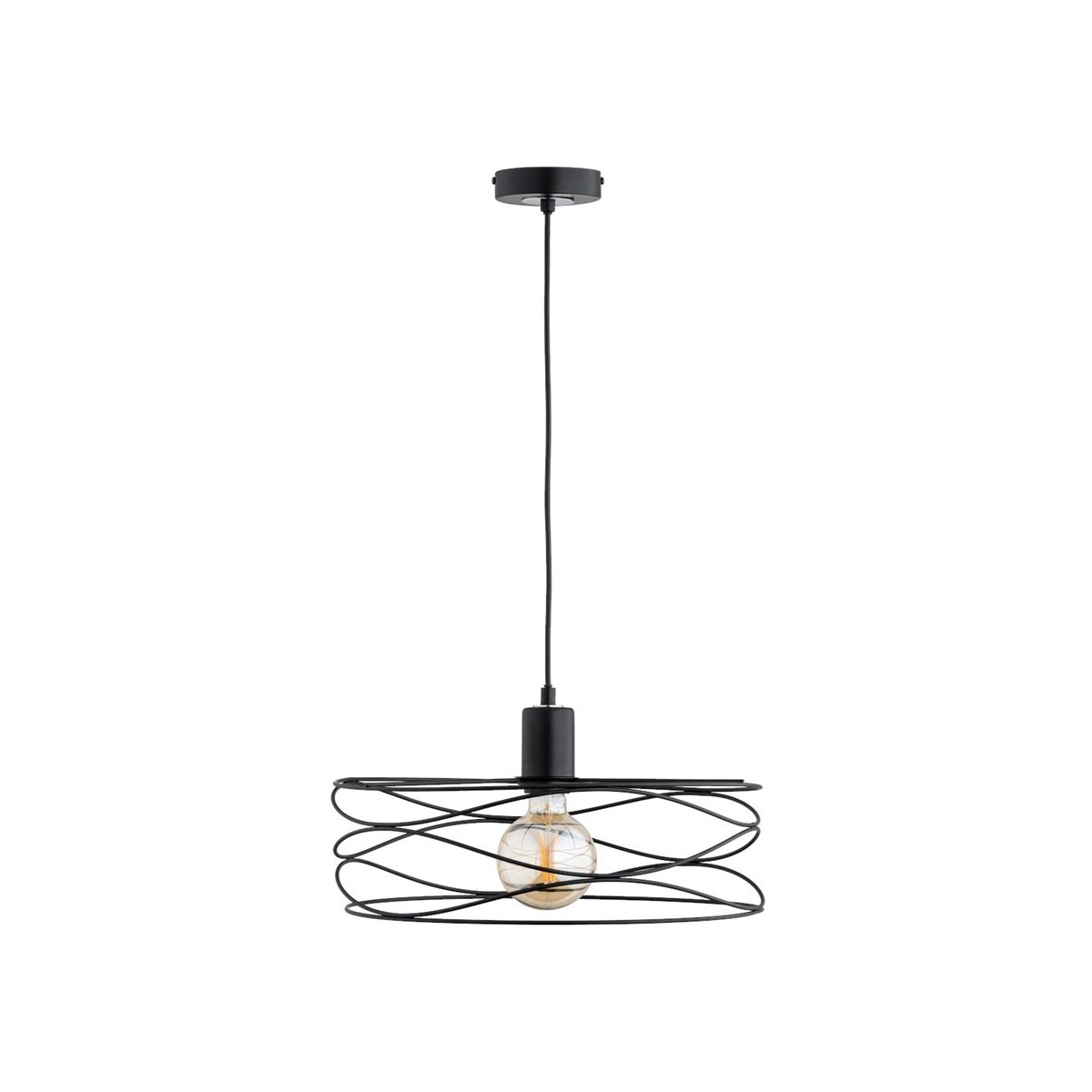 LAMPA WISZĄCA ALFA DIUK BIG BLACK 1xE27