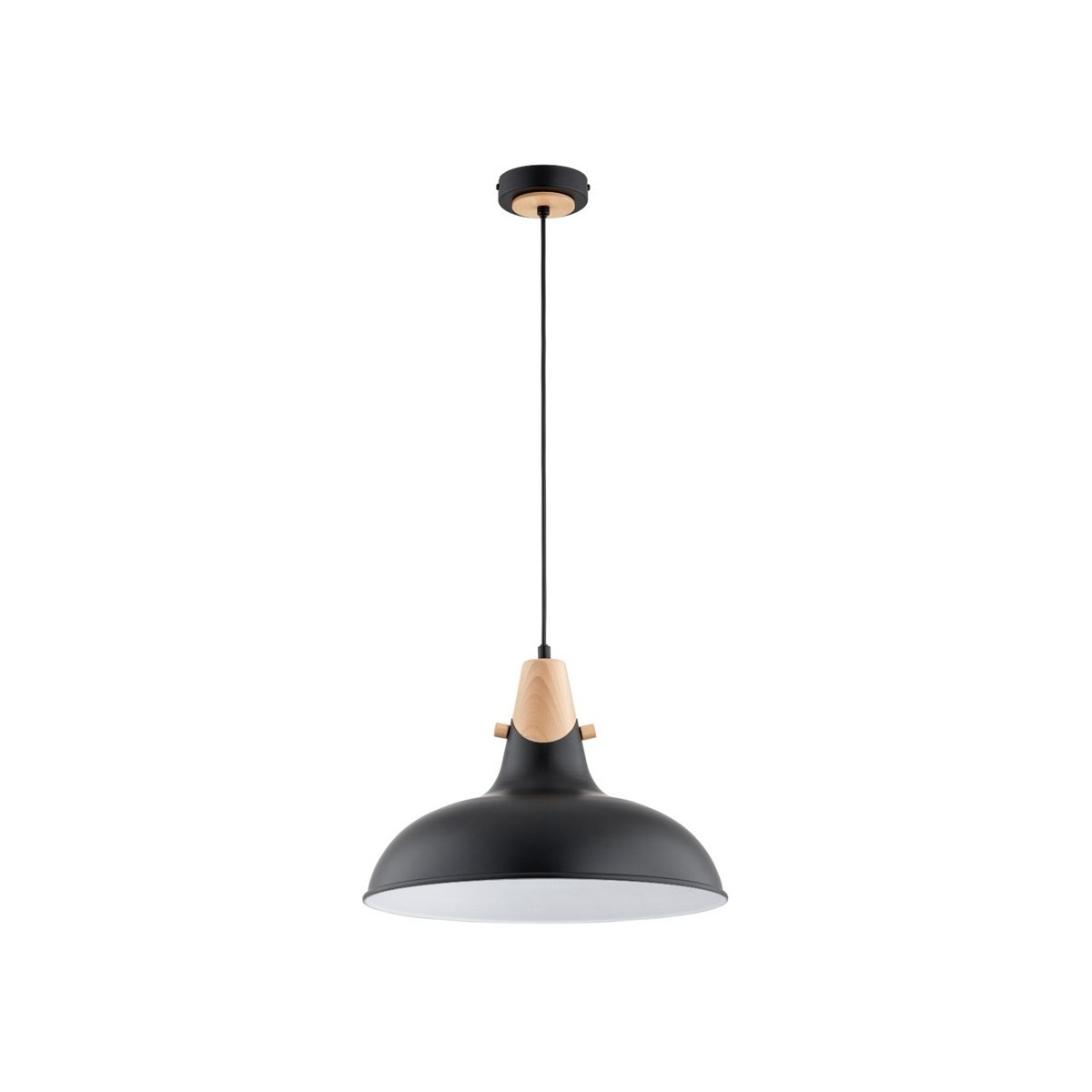 LAMPA WISZĄCA ALFA SOLO CZARNA 1xE27