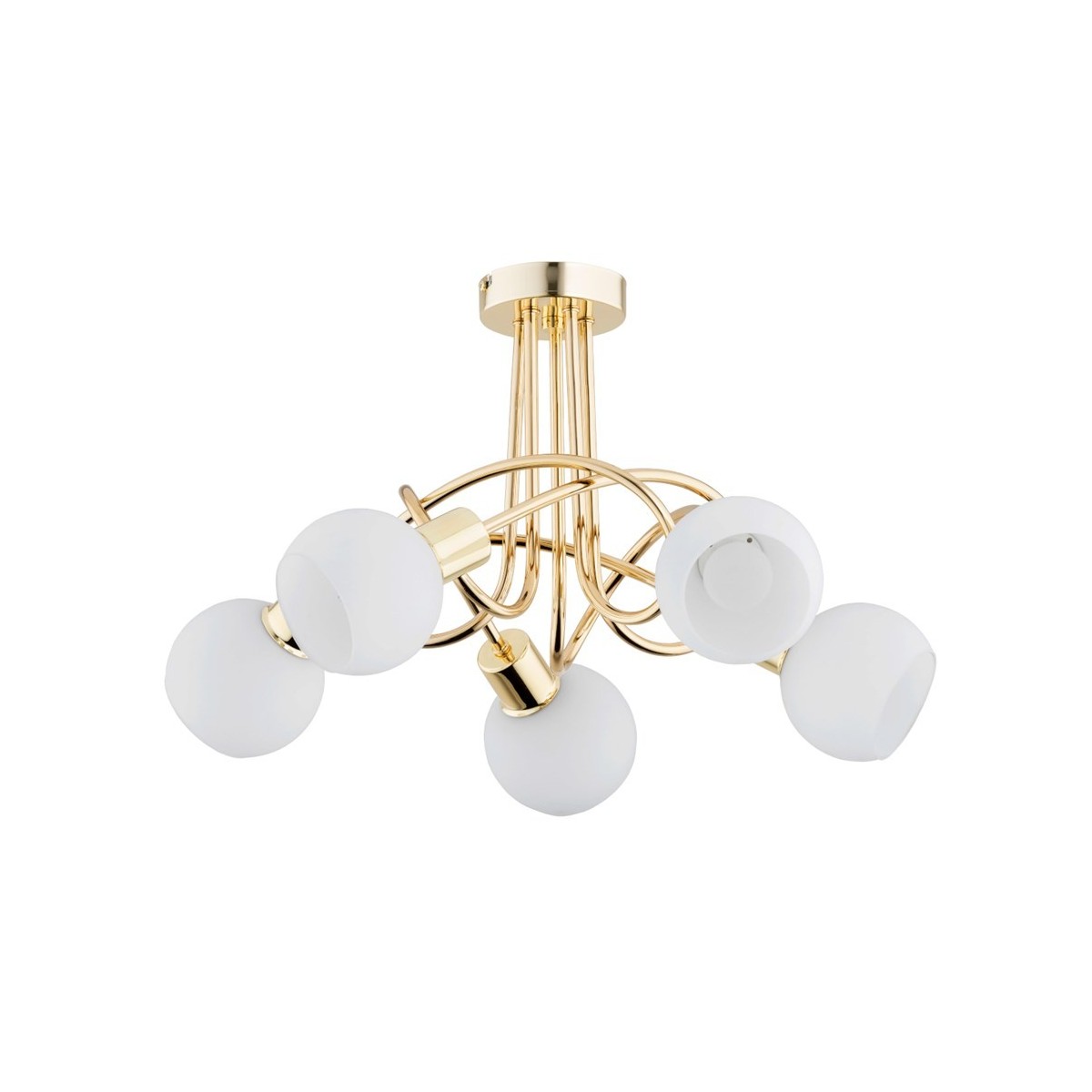 LAMPA SUFITOWA ALFA ERYKA ZŁOTA 5xE14