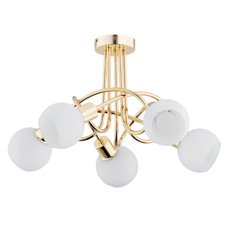 LAMPA SUFITOWA ALFA ERYKA ZŁOTA 5xE14